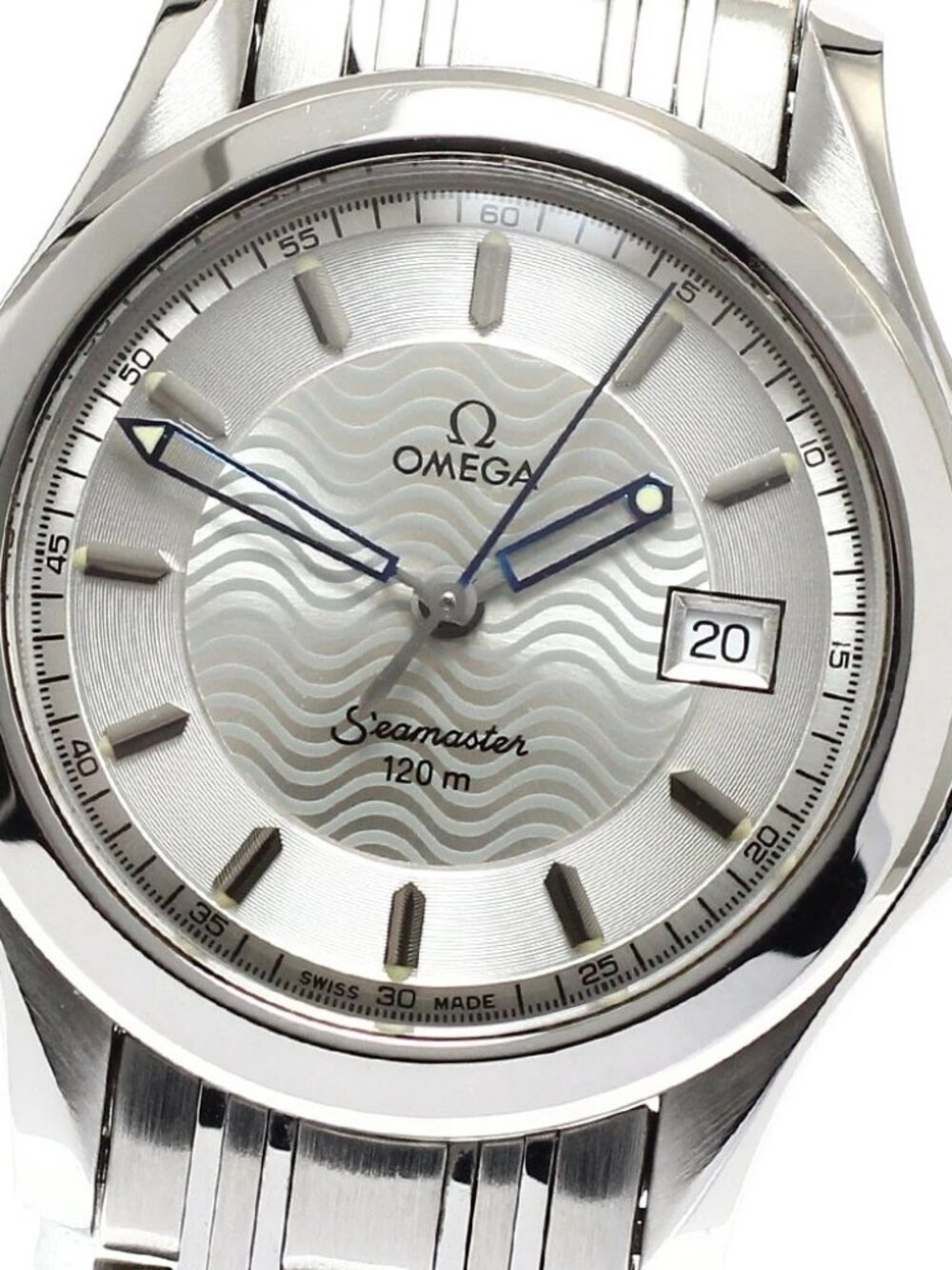 OMEGA Seamaster120 2571.31 Date Silver Dial Quartz Ladies Watch_938610